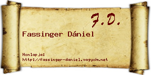 Fassinger Dániel névjegykártya